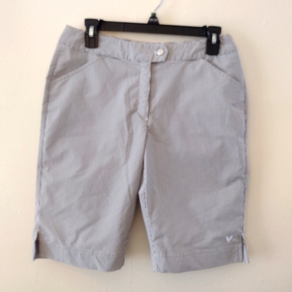Callaway Gray Pinstriped Performance Golf Shorts Size 4 NEW - Picture 2 of 7